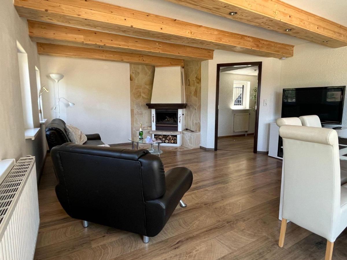 Saechsische-Schweiz-Ferienhaus-Wohnung-1-Mit-Elbblick-Sauna-Und-Kamin Königstein an der Elbe Eksteriør bilde