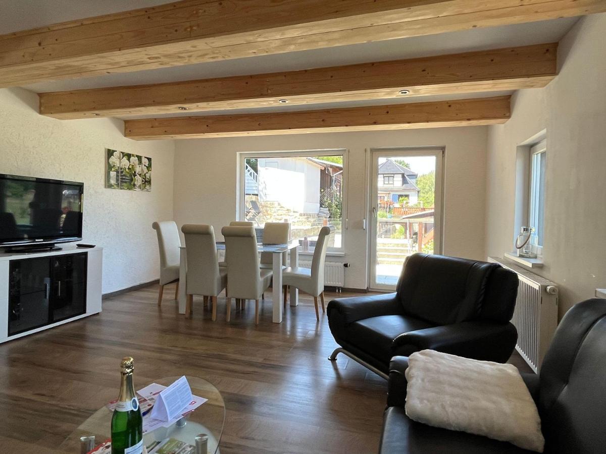Saechsische-Schweiz-Ferienhaus-Wohnung-1-Mit-Elbblick-Sauna-Und-Kamin Königstein an der Elbe Eksteriør bilde