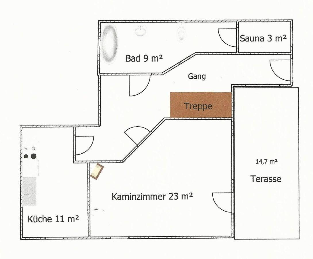 Saechsische-Schweiz-Ferienhaus-Wohnung-1-Mit-Elbblick-Sauna-Und-Kamin Königstein an der Elbe Eksteriør bilde